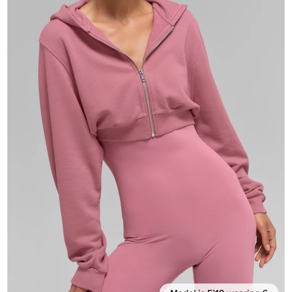 ALO Yoga Pink Zip-Up Hoodie - Picture 1 of 4
